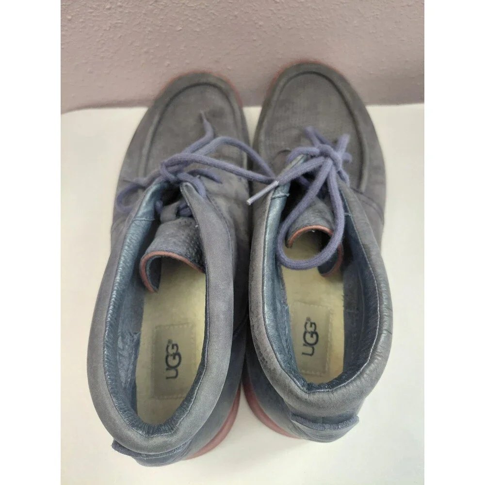 UGG Neumel Blue Gray Leather Chukka Boot Waterproof Men's US Size 11